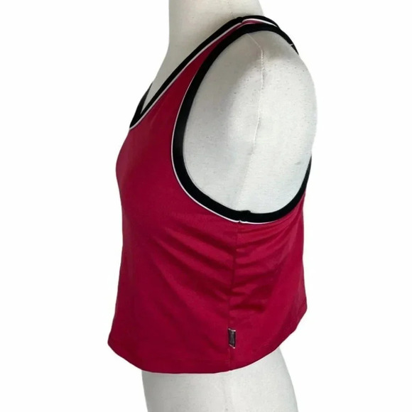 Avia L‎ crop Red/blk/white racer back sport bra - Picture 4 of 6